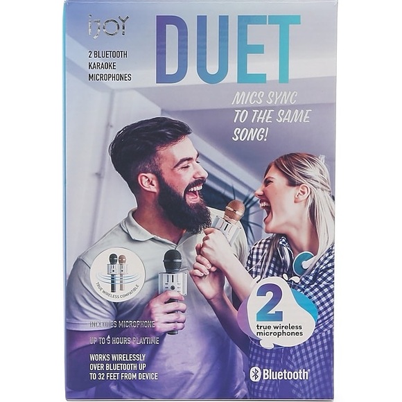 IJOY 2-PACK DUET KARAOKE TRUE WIRELESS MICROPHONE - Picture 1 of 3
